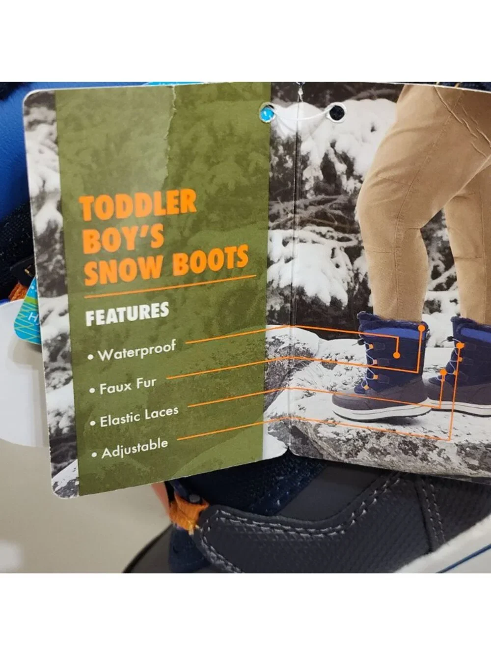 Ozark Trail Tall Bungee Waterproof Snow Boots Rated To -20°F Toddler Boys Size 6